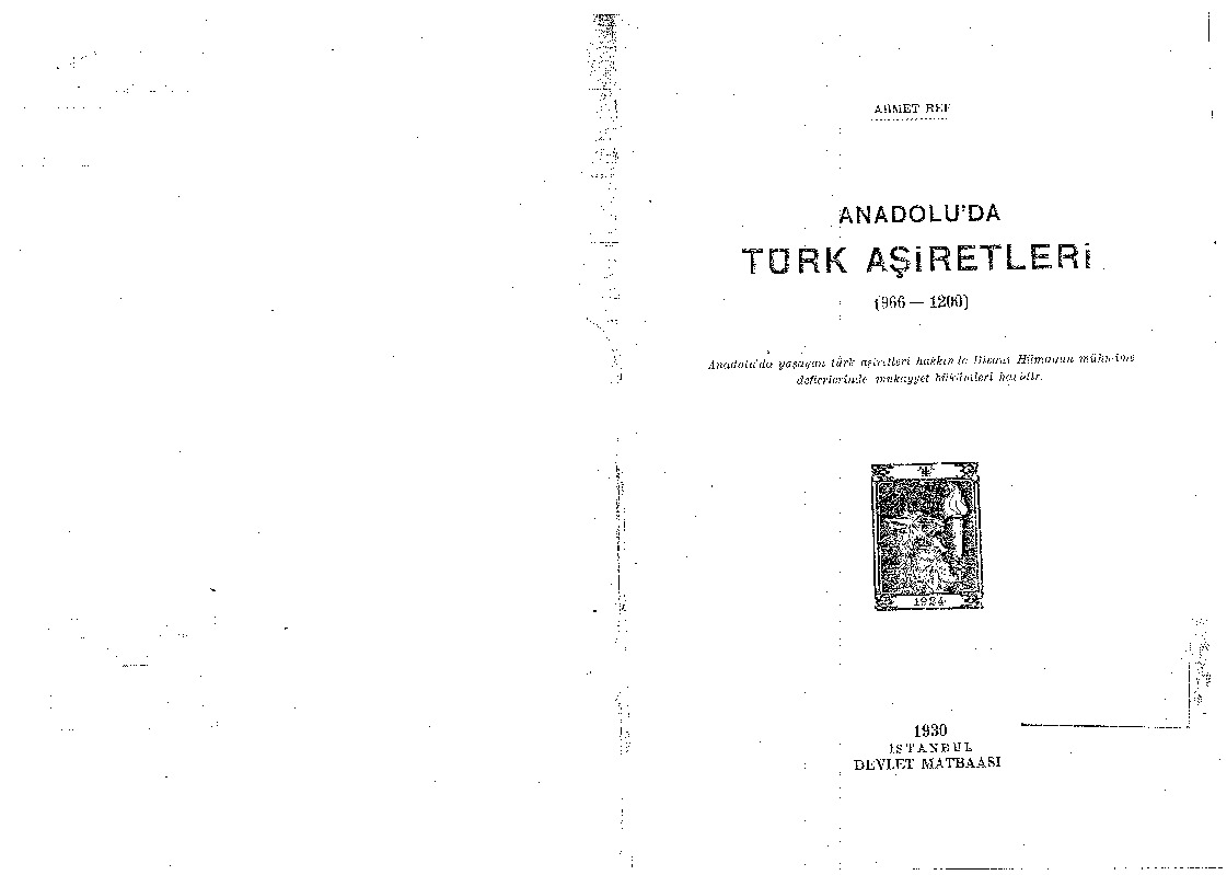 Anadoluda Türk Eşiretleri-900-122-Ahmed Refiq-Ebced-1930-236s
