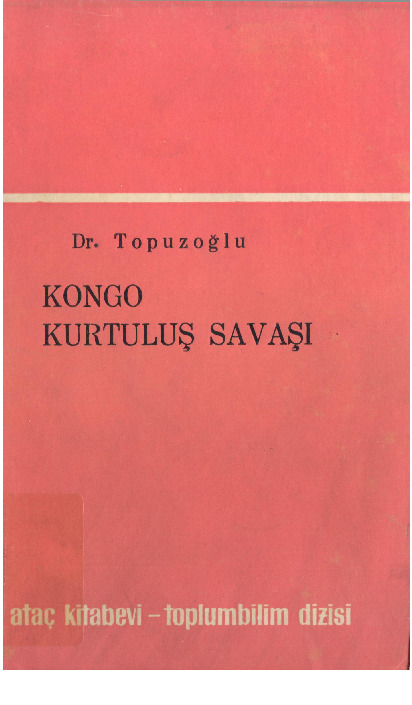 Konqo Qurtuluş Savaşi-Topuzoğlu-1965-98s