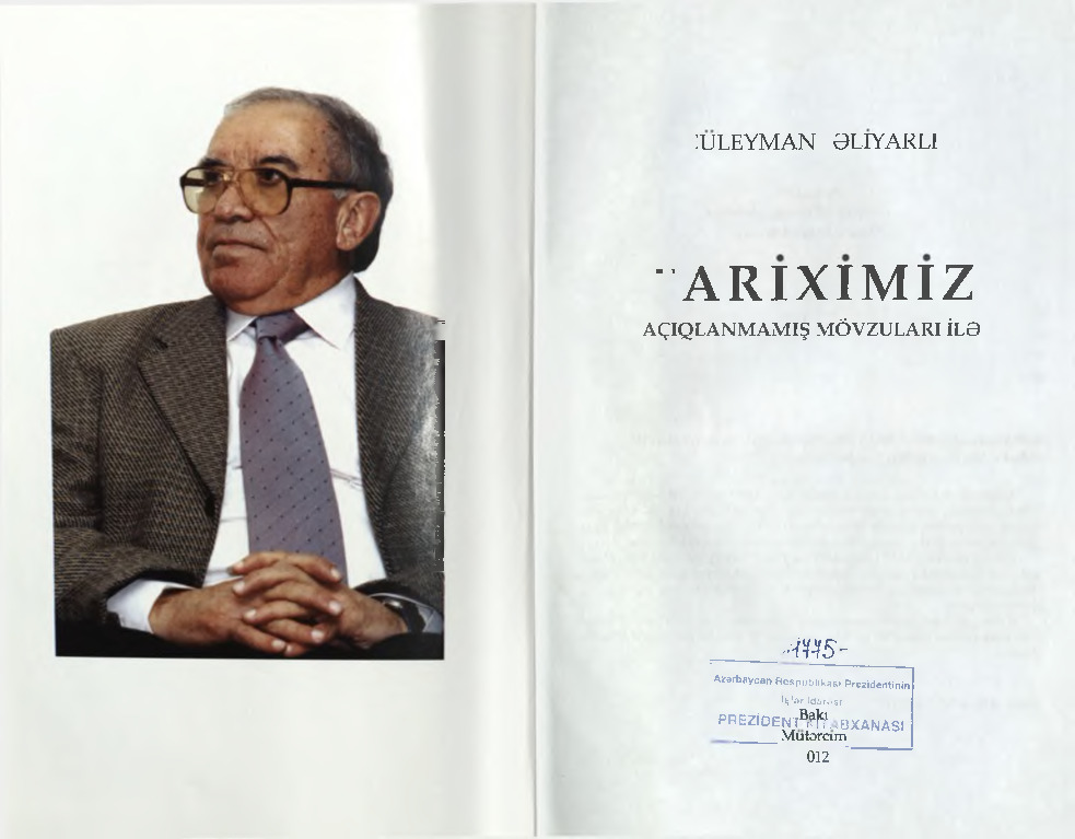 Tariximiz-Süleyman Eliyarlı-Baki-2012-560s