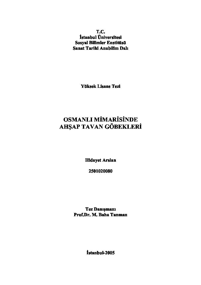 Osmanlı Mimarisinde Ehşab Tavan Göbekleri-Hidayet Arslan-2005-131s