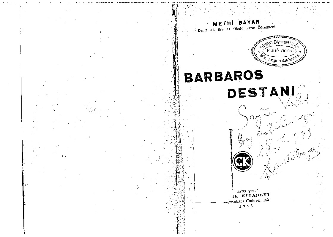 Barbaros Destanı-Methi Bayar-1943-158s
