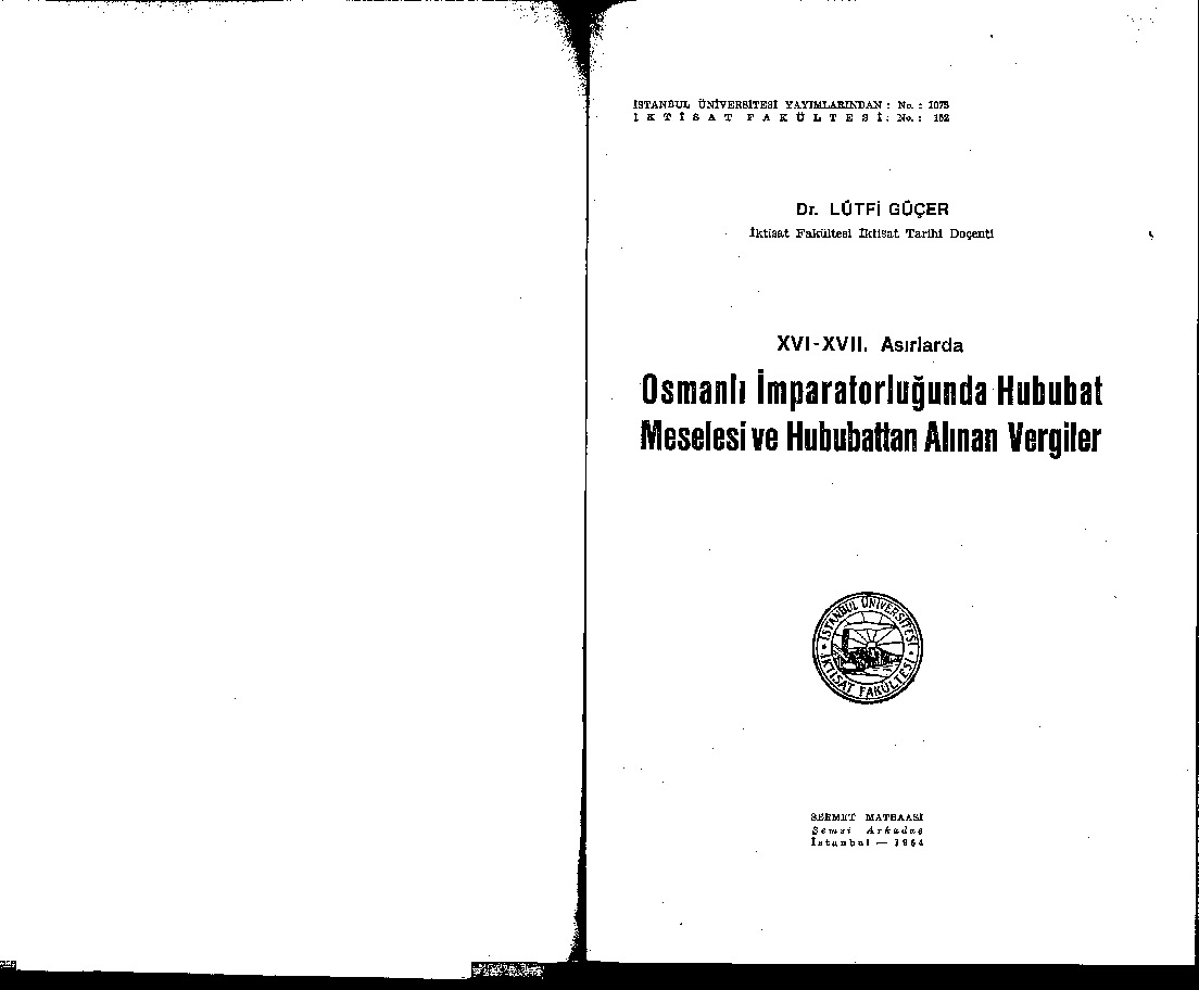 Osmanlı Impiraturluğunda Hububat Meselesi-Lütfi Gücer-1964-231s