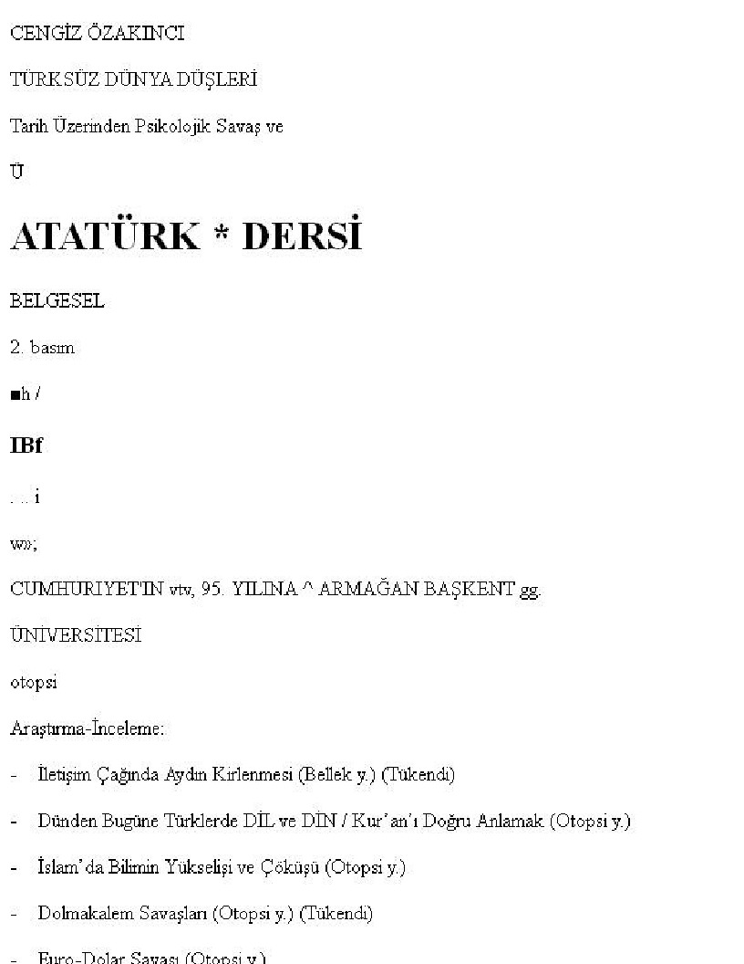Psikolojik Savaş Ve Atatürk-Çingiz Özakınçı-2004-330s