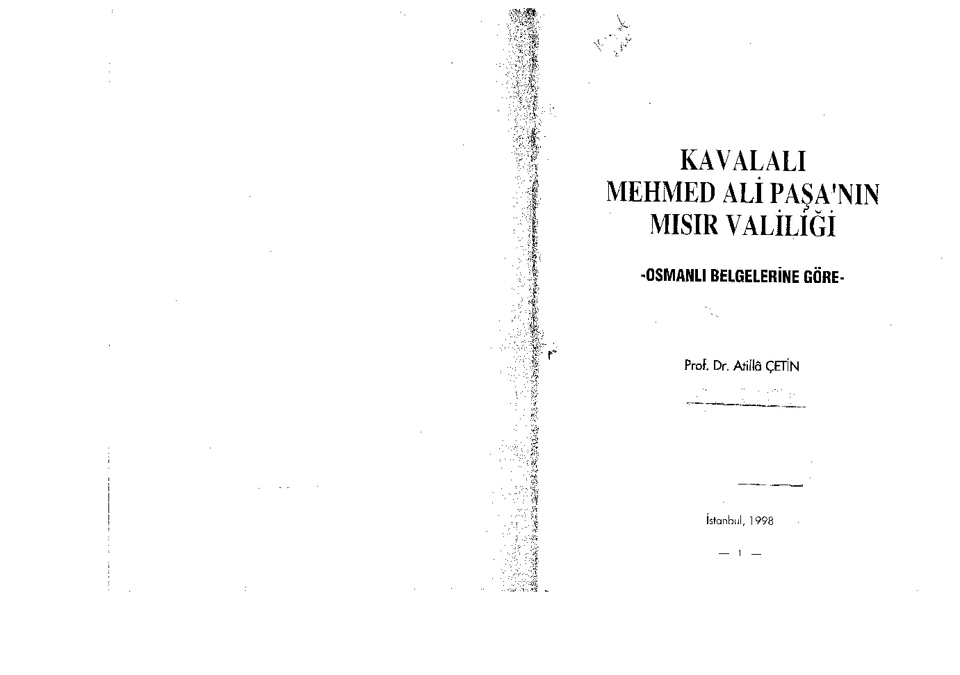 Kavalalı Mehmed Ali Paşanın Misir Valilığı-Atilla Çetin-1998-114s