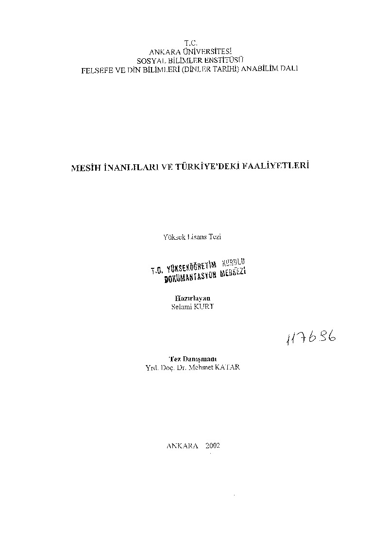 Mesih Inanlıları Ve Türkiyedeki Fealiyetleri-Selami Qurd-2002-103s