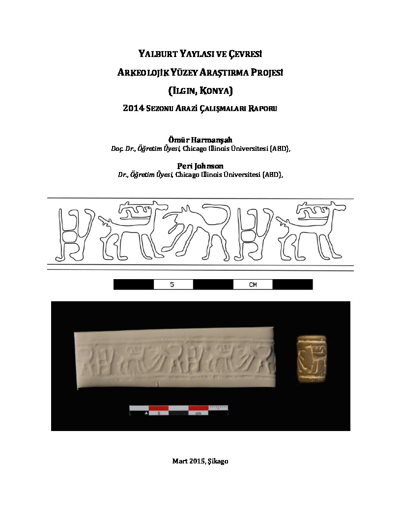 Yalburt Yaylası Ve Chevresi-Arkeolojik Yüzey Araşdşrma Projesi-Ömür Harmanşah -2014-56s