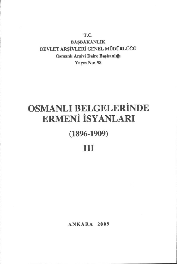 Osmanlı Belgelerinde Ermeni Usyanlari-1896-1909-3-2009-532