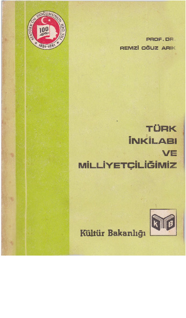 Türk Devrimi Ve Elseverlığımız-Remzi Oğuz Arıq-1981-206s