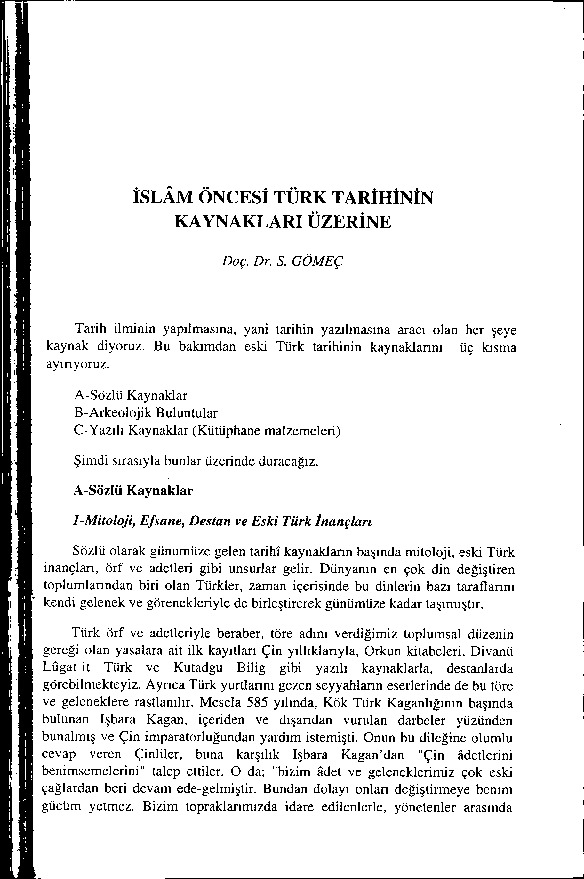 Islam Öncesi Turk Tarixinin Qaynaqlı Üzerine-S.Gömec-42s