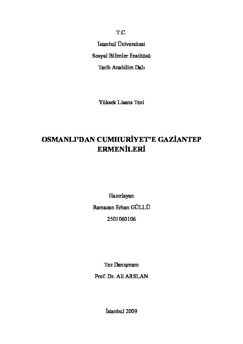 Osmanlıdan Cumhuriyete Qaziateb Ermenileri Ramazan Erxan Güllü 2009 353s