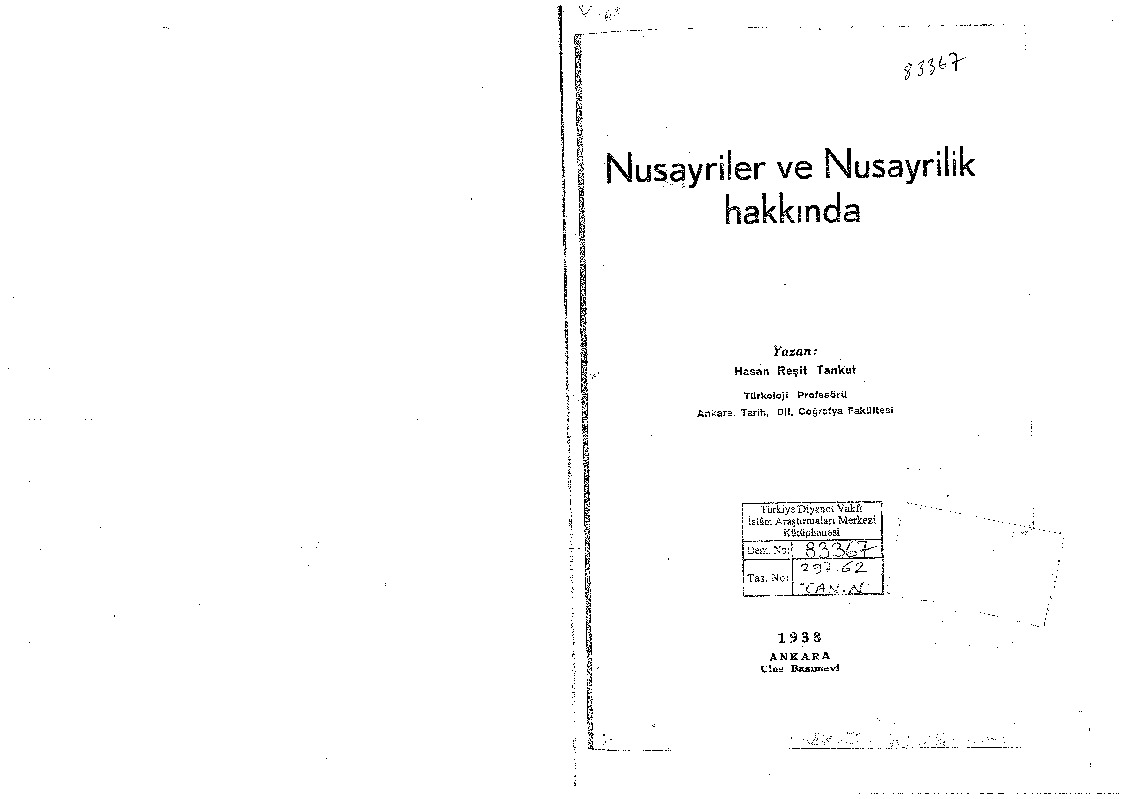 Nusayriler Ve Nusayrilıq Üzre-Hesen Reshid Tanqut 1938 64