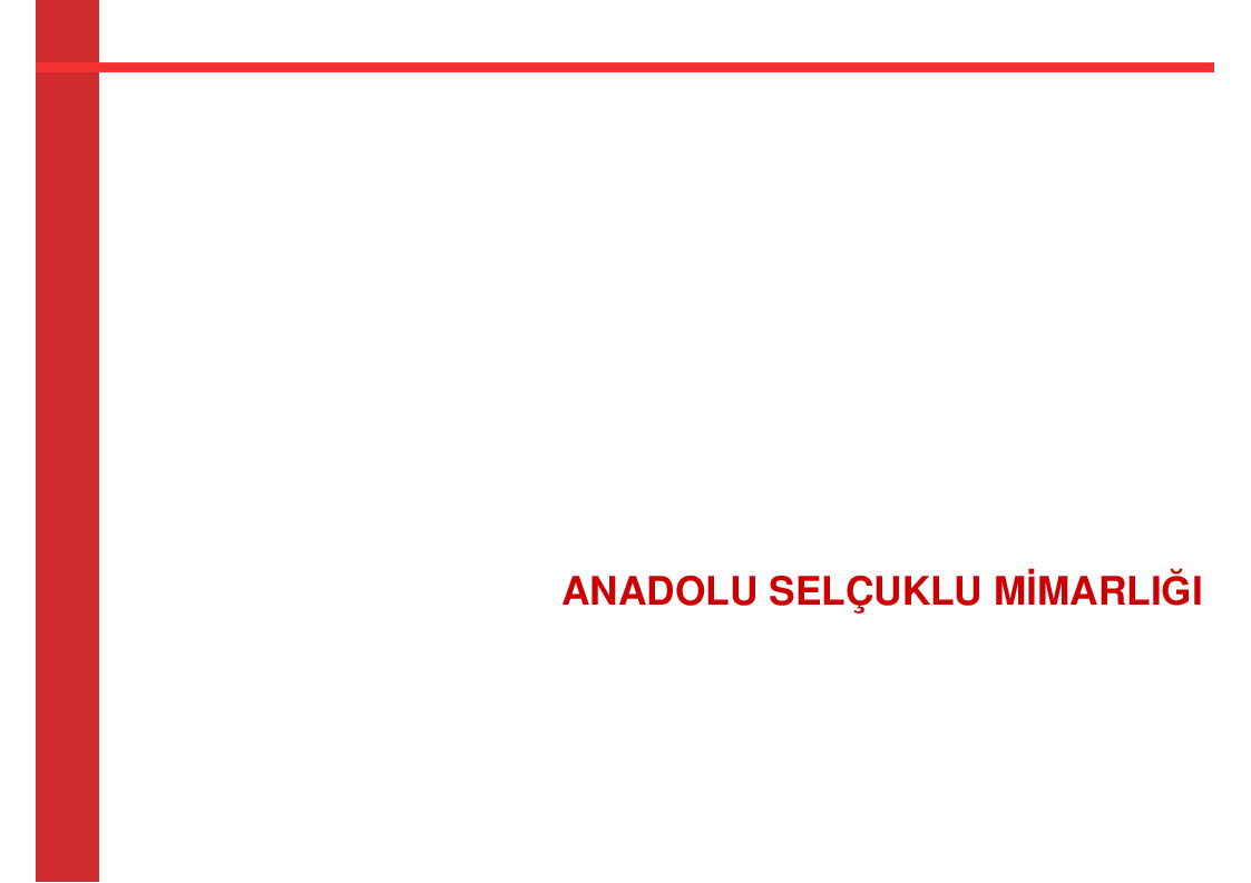 Anadolu Selcuqlu Dönemi Camileri 1-2 102s