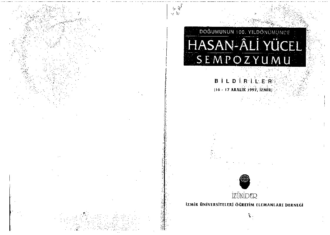 Doghumunun 100. Yıldönümünde Hasan Ali Yücel Simpozyumu  Bildiriler 1997 436