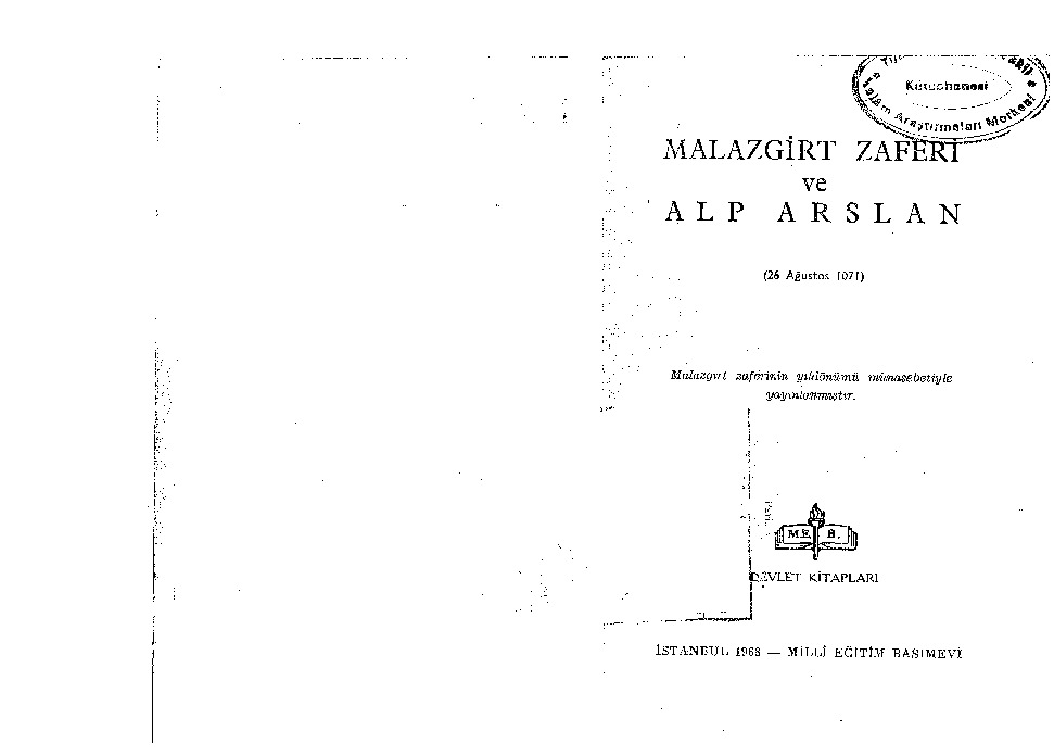 Malazgird Zeferi ve Alparslan-1071-1968-224s