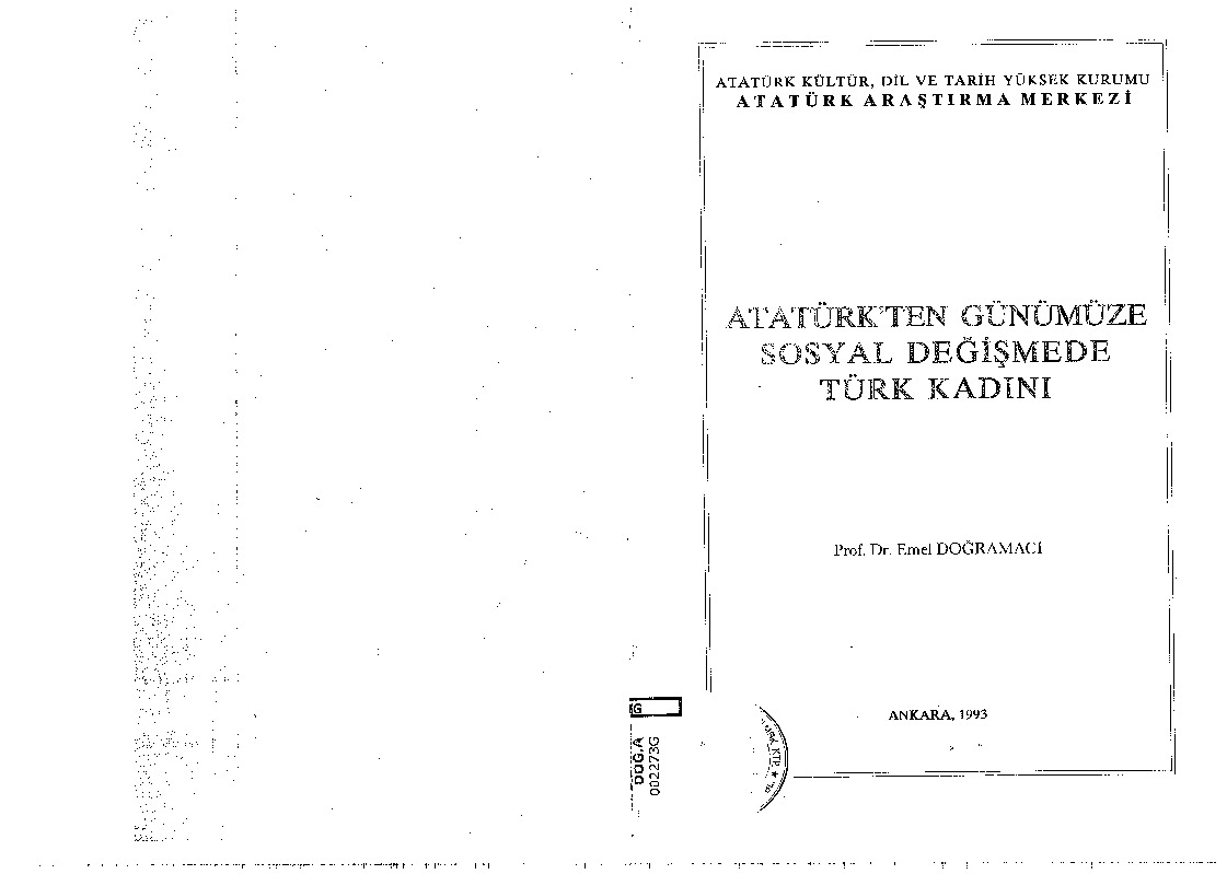 Atatürkden Günümuze Sosyal Değismede Türk Qadını-Emel Doğramçı-1993-66s