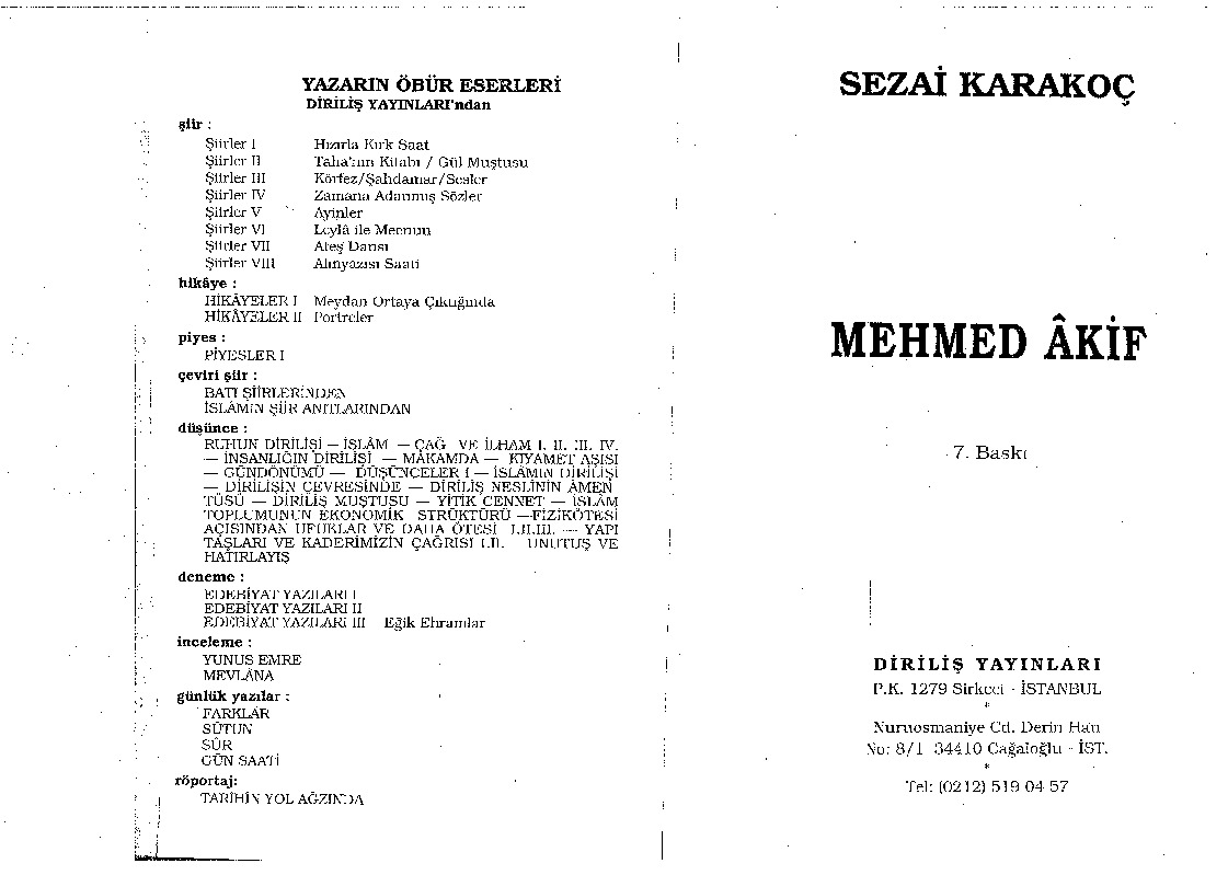 Mehmed Akif Ersoy-Sezai Qaraqoç -1987-80s