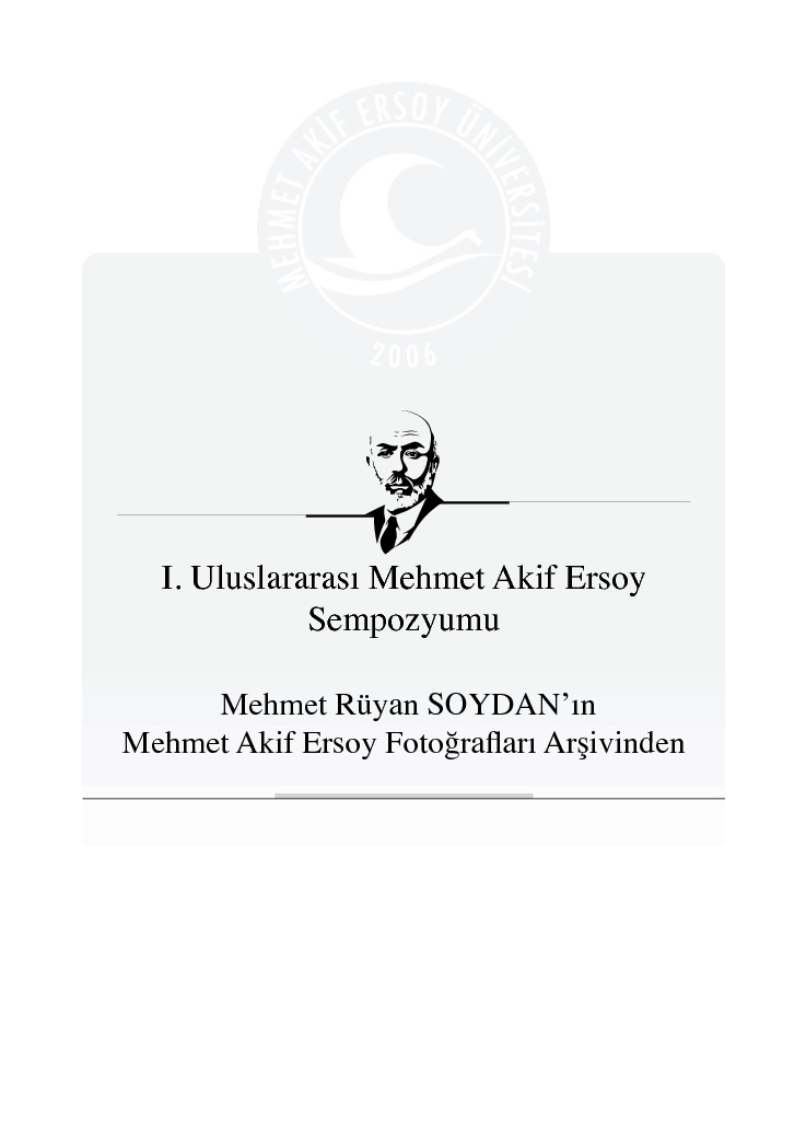 Mehmed Rüyan Soydanın Mehmed Akif Ersoy Fotoqrafları Arşivinden-Uluslararası Simpozyumu-2008-73s
