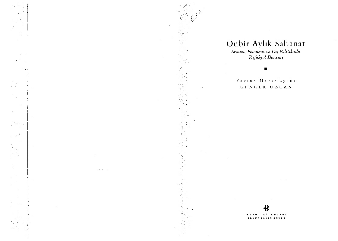 Onbir Aylıq Seltenet-Rifahyol Dönemi-Gencer Özcan-1998-300s