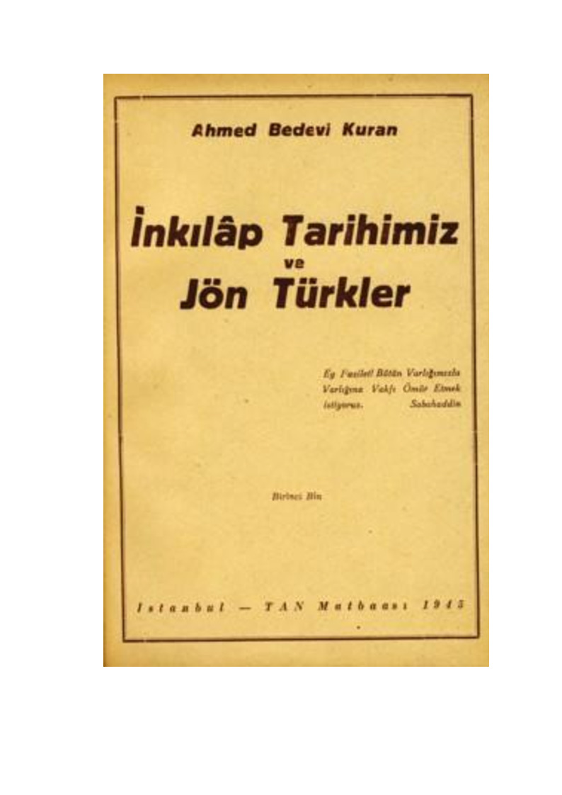 İnqilab Tariximiz Ve Jön Türkler-Ahmed Bedevi Quran-1945-245s