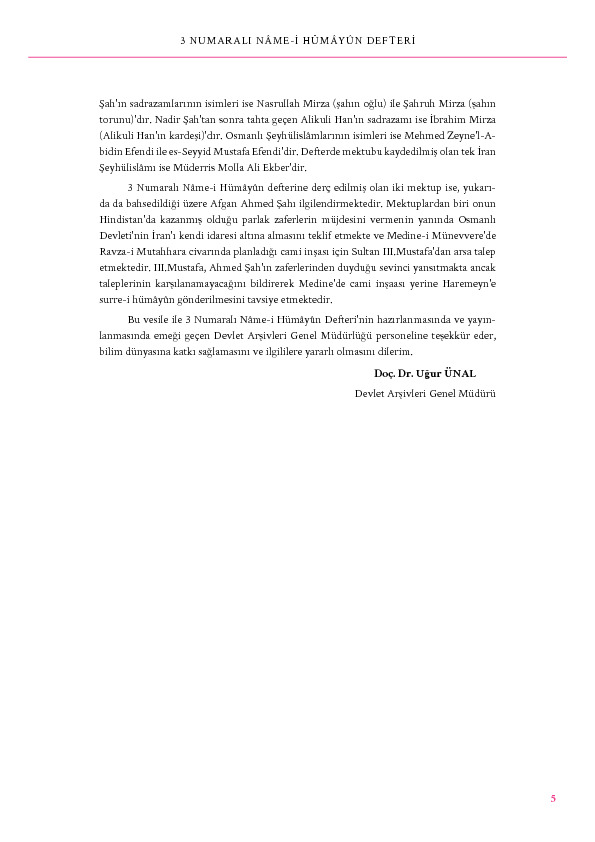 Basbakanliq Osmanli Arsivi I Mahmud Nadir Sah Mektublasmalari 3 Numrali Nameyi Humayun Defderi 2014 368