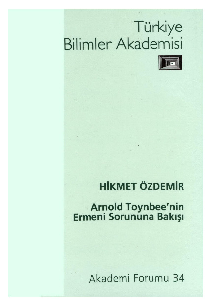 Arnold Toynbeenin Ermeni Sorunununa Bakışı-Hikmet Özdemir-2005-78s