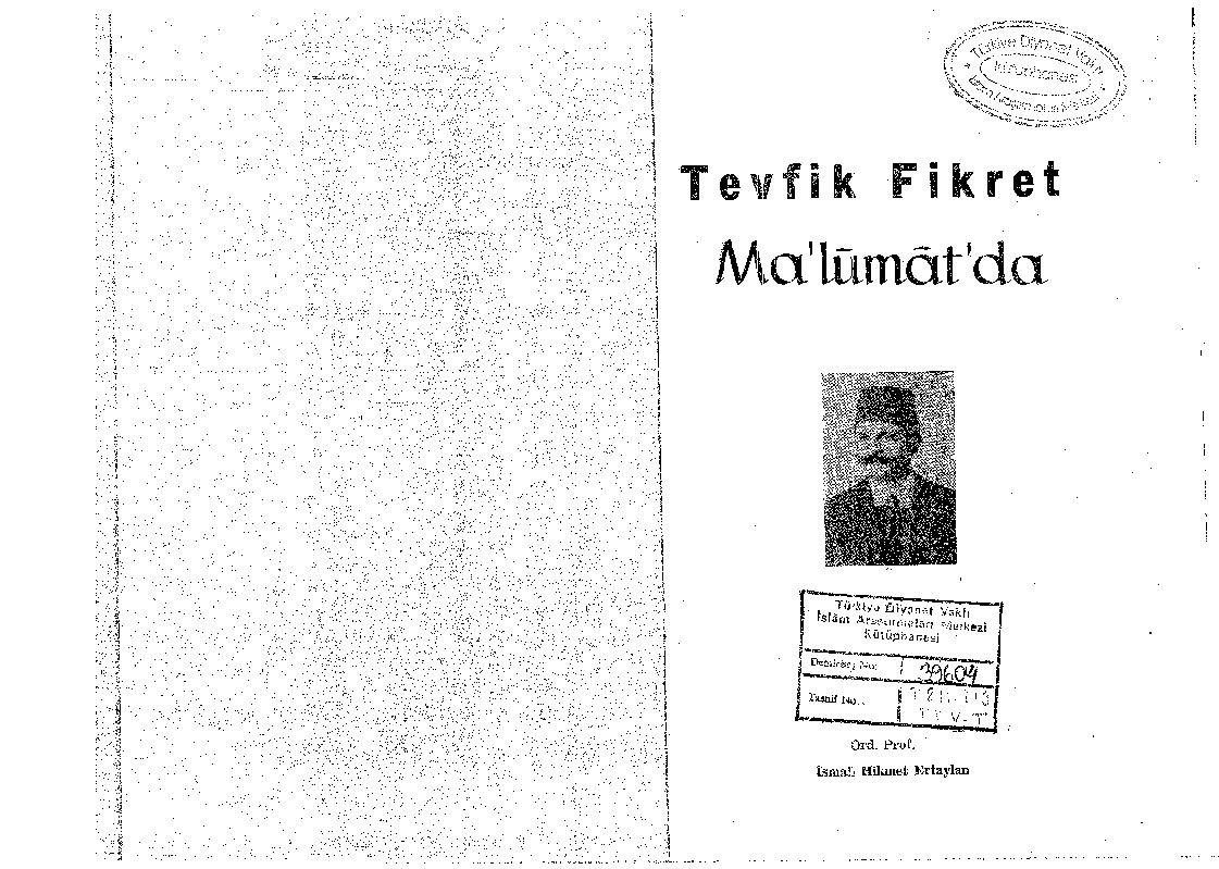Tevfiq Fikret Malumatda-1867-1915-İsmayil Hikmet Ertaylan-1965-62s