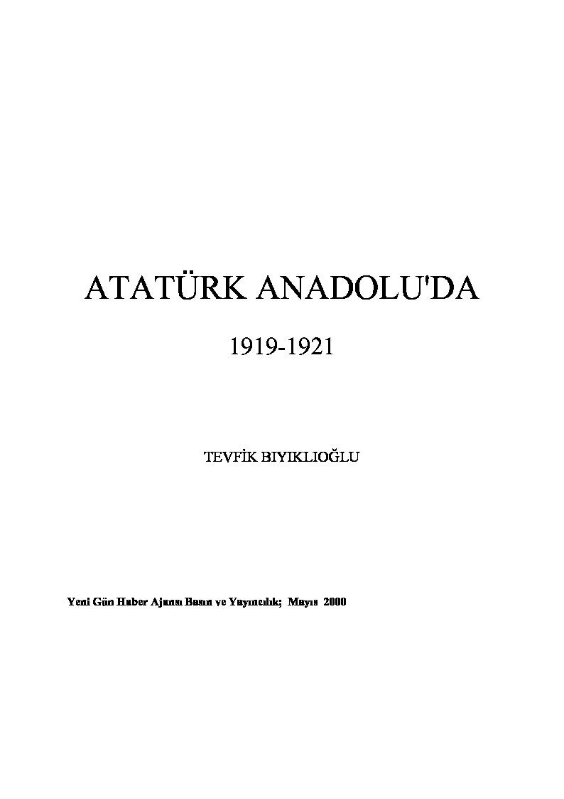 Atatürk Anadoluda-1919-1921-Tevfik Bıyıklıoğlu-2000-104s