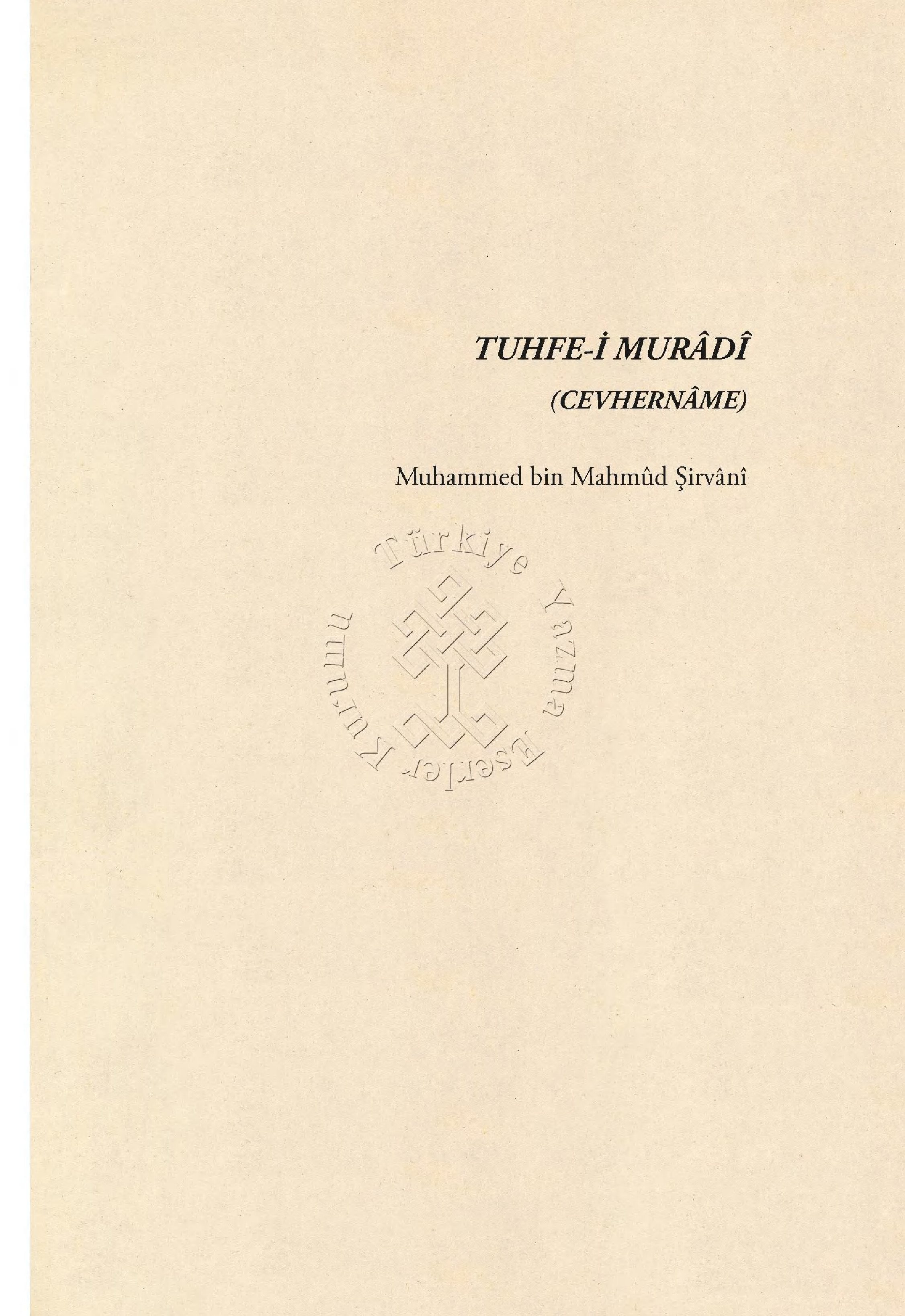 Töveyi Muradi-Cevhername-Muhemmed Bin Mahmud Şirvani-2012-260s