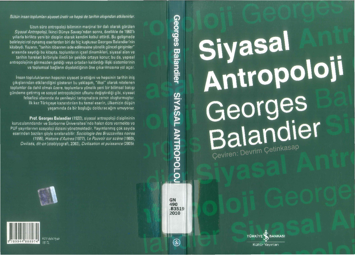 Siyasal Antropoloji-Georges Balandier-Devrin Çetinkasab-2010-218