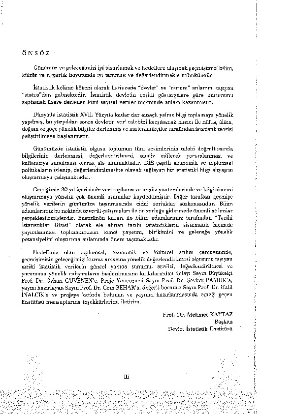 19 Yuzyilda Osmanli Impiraturlugunun Ve Turkiyenin Nifusu 1500 1927 2 Tarixi Istatistikler Dizisi Cem Behar 1996 141s