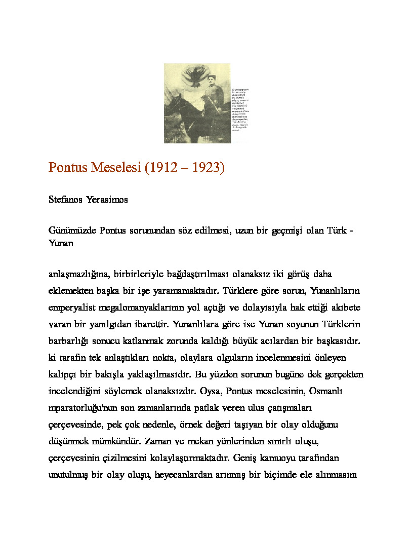 Pontus Meselesi-1912-1923-Stefanos Yerasimos-60s