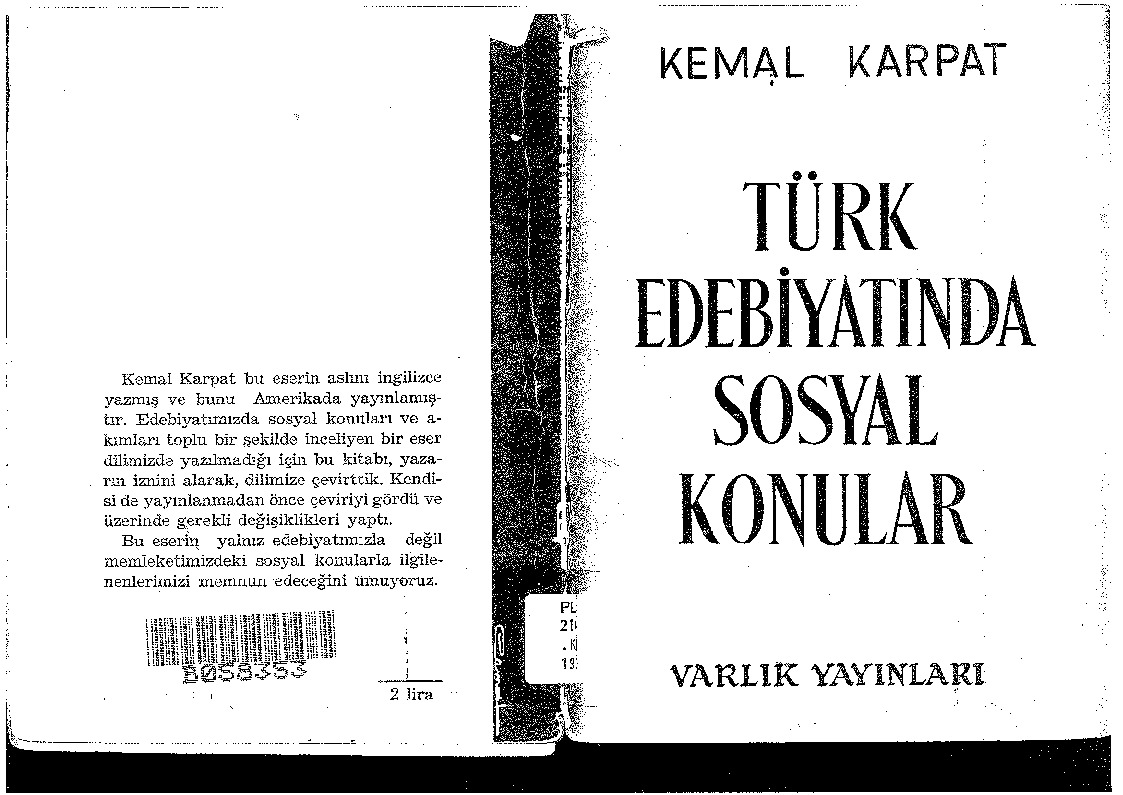 Türk Edebiyatında Sosyal Konular-Kemal H.Karpat-1962-73s