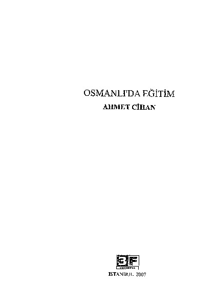 osmanlida egitim ahmedcihan