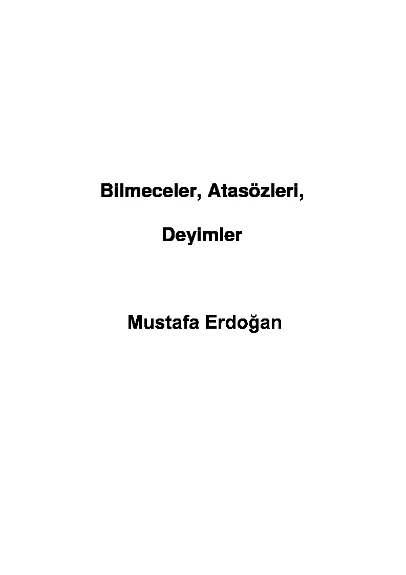 Bilmeceler-Atasözleri-Deyimler-Mustafa Erdoğan-1996-93s