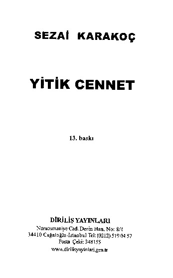 Yitik Cennet-Sezai Qaraqoç-2011-143s
