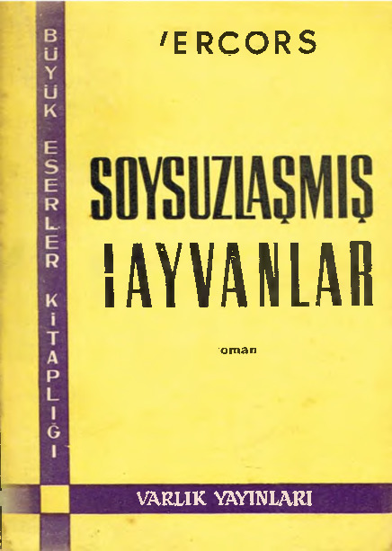 Soysuzlashmish Heyvanlar-Vercors-Samih Tiryakioghlu-1965-225s