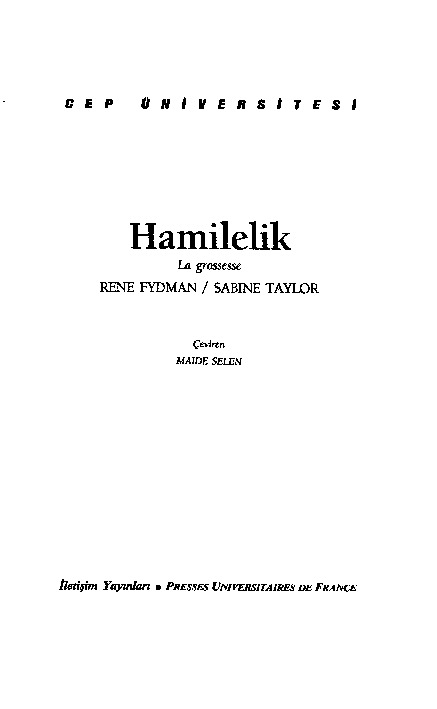 Hamilelik-Rene Fydman-Sabine Taylor-Maide Selen-1991-112s