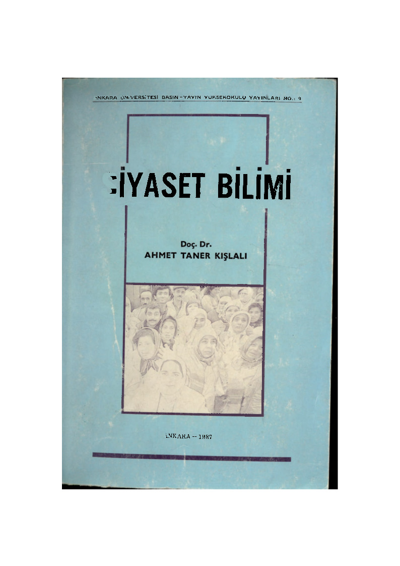 Siyaset Bilimi-Ahmed Taner Qışlalı-1987-460s