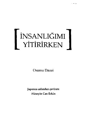 Insanlığımı Yitirirken-Osamu Dazai-Esin Talu Çelikkan-1995-102s
