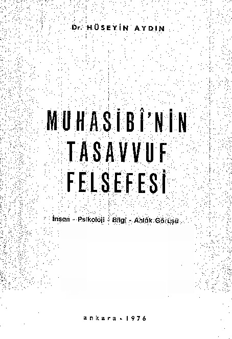 Muhasibnin Tasavvüf  Felsefesi-Hüseyin Aydın -1976-191+Fatih Devri Yazichilghi Ve Edebiyati-Ebdulqadir Ozcan-8s