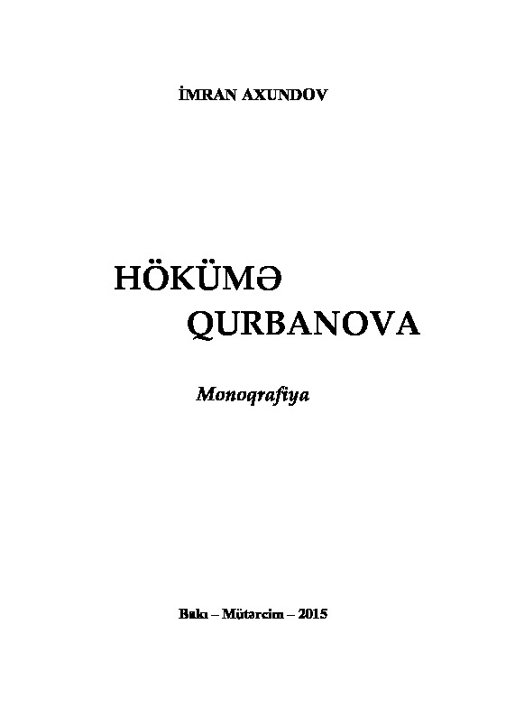 Höküme Qurbanova-Monoqrafya-Imran Axundov-Baki-2015-128s