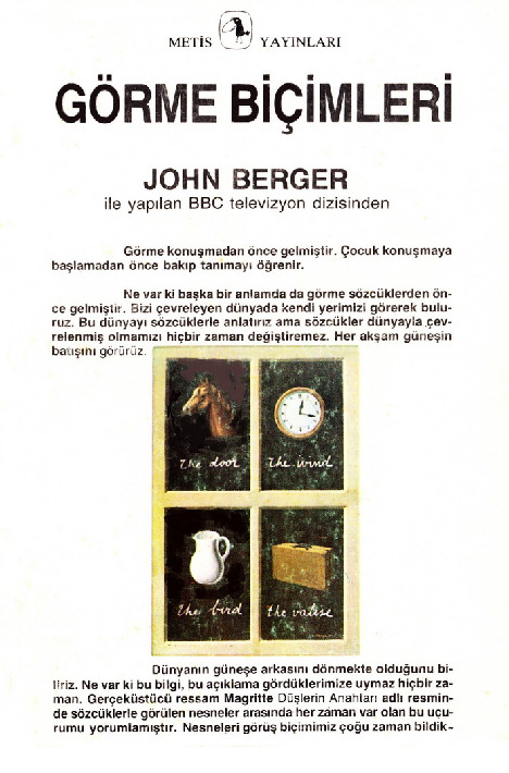Görme Biçimleri-John Berger-Çev-Yurdanur Salman-1986-160s