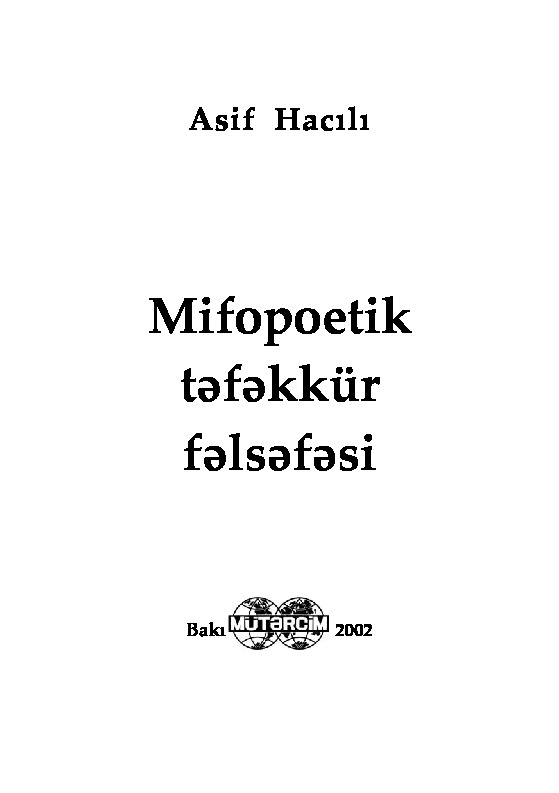 Mifopoetik Tefekkur Felsefesi-Asif Hacılı-2002-164