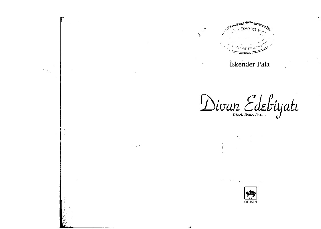 Divan edebiyatı-İskender Pala-1992-160s