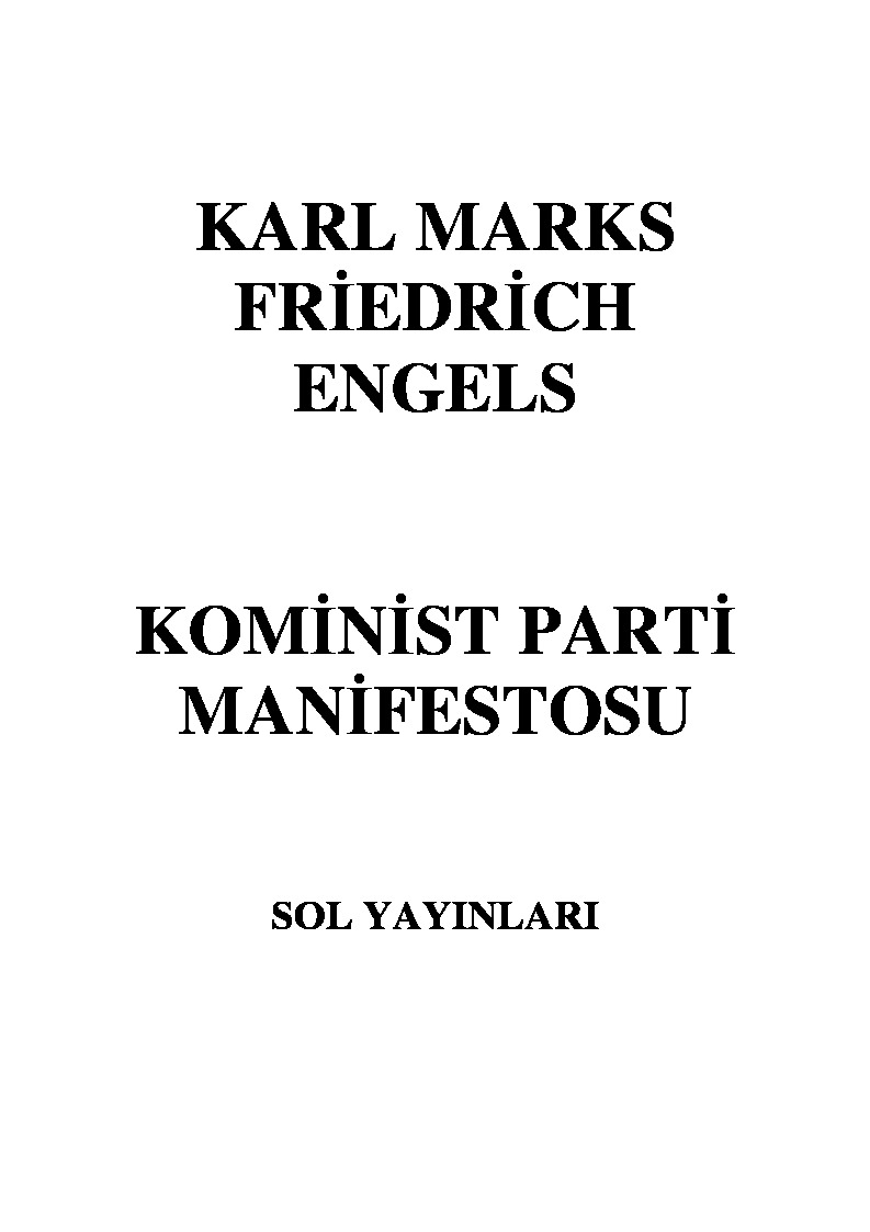 Kominist Parti Manifestosu-Karl Marks-Friedrich Engels-59s