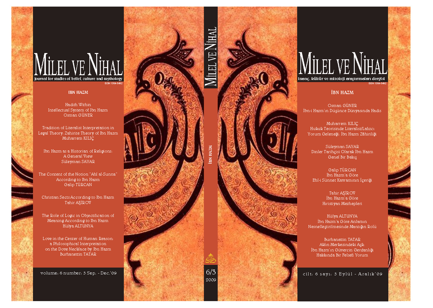 Milel Ve Nihal-Inanc-Kültür-Mitoloji Araşdırmaları Dergisi-6.Say-Ibn Hezm-2009-182s