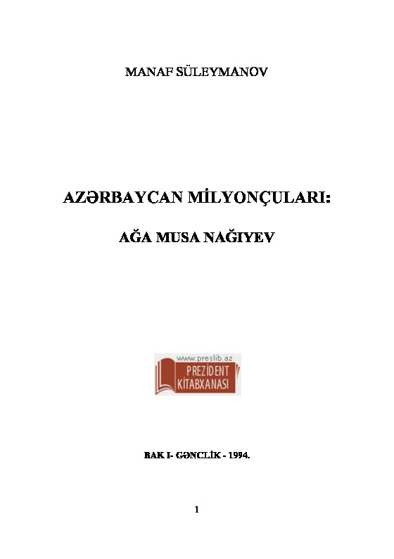 Azerbaycan Milyonçuları-Ağa Musa Nağiyev-Manaf Süleymanov-Baki-1994-35s