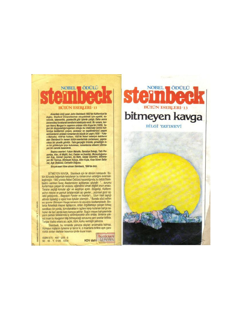 Bitmeyen Qavqa-John Steinbeck- Tuncay Gökmen-1995-228s