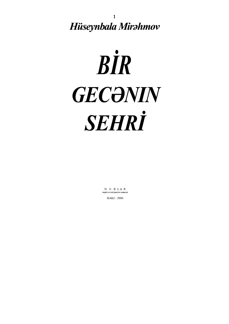 Bir Gecenin Sehri-Hüseynbala Mirehmov-Baki-2006-398s