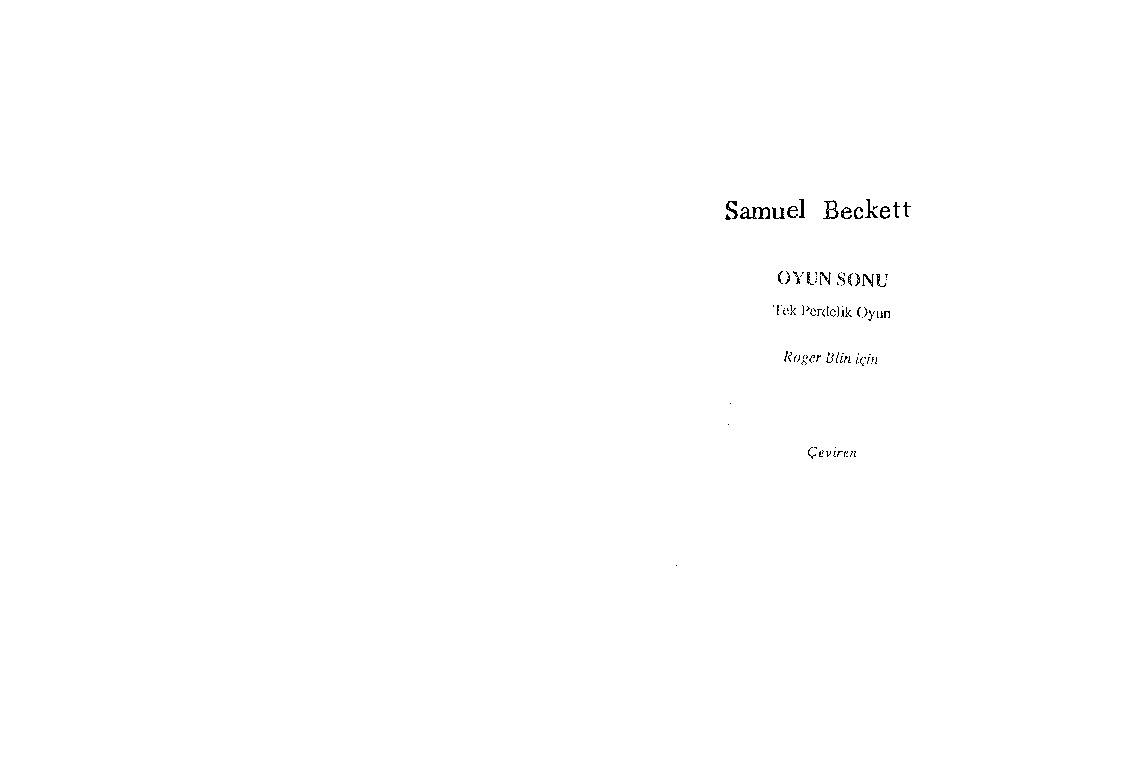 Oyun Sonu-Samuel Beckett-24s+Ninni-Samuel Beckett-1980-7s